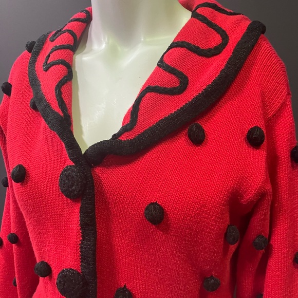 Vintage Lisa Nichols Sweater 90s Ladybug PM - Picture 4 of 8